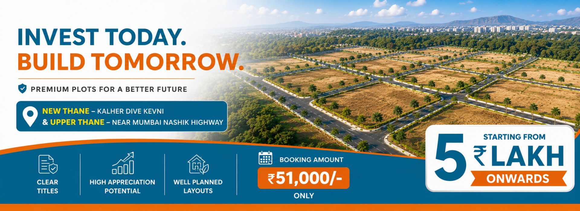 Plots for sale in new thane & Upper thane Tuljai Realty